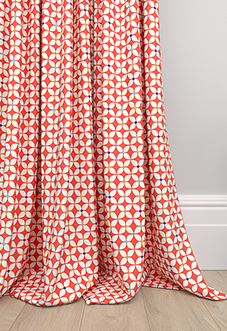 Zap, Coral - Made to Measure Curtains